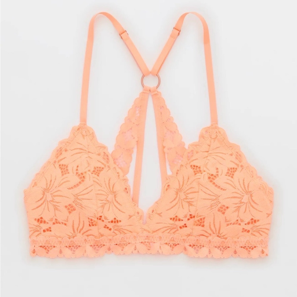 Aerie Beach Daze Lace Padded Bralette Size Large